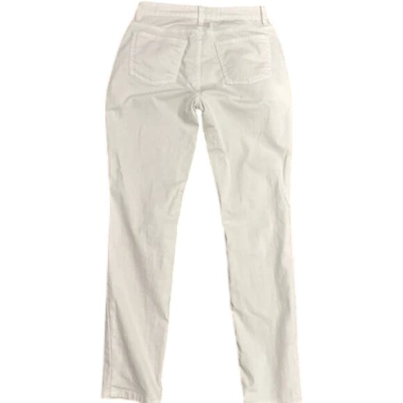 Eileen Fisher white slim fit ankle length denim jeans size 2 - Picture 3 of 8